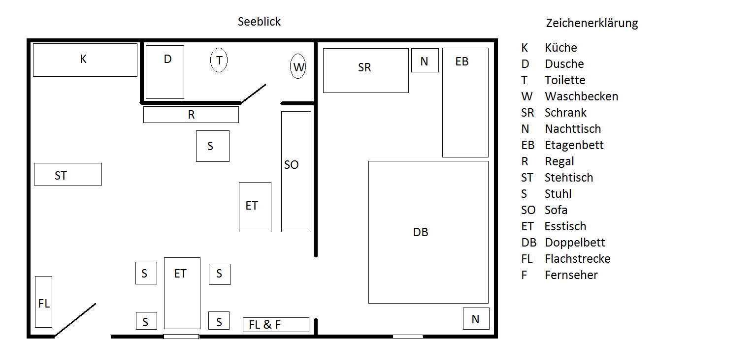 Appartement Seezimmer - Grundriss